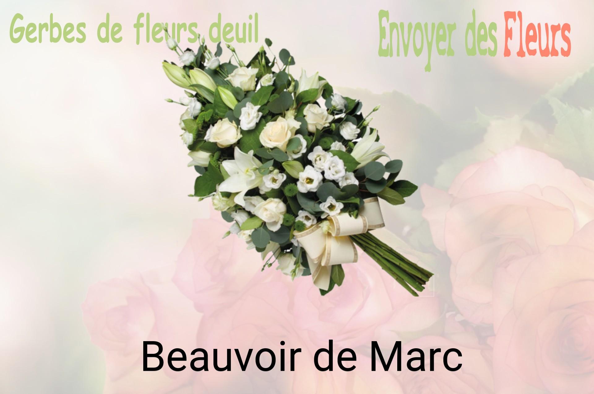 Gerbe de fleurs de deuil livrée à Beauvoir-de-Marc